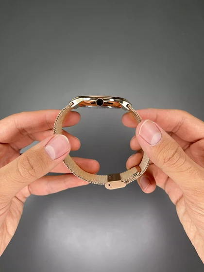 ساعت مچی ساعت مچی رادو فول دیت بند حصیری رزگلد صفحه رزگلد Rado