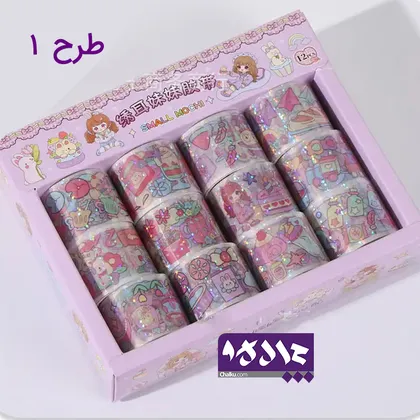 چسب واشی شفاف هلوگرامی فانتزی