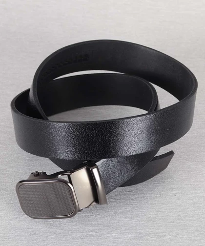 کمربند ریلی مردانه مشکی مستطیلی 4037