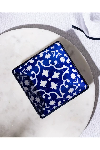 بشقاب سرو Madame Coco مدل Reve Bleu Verve Bone China - چندرنگ