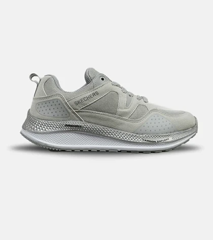 کفش کتانی طبی زنانه و مردانه طوسی سفید SKECHERS archfit v02