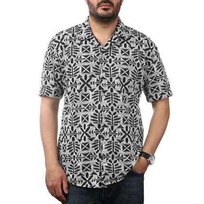 پیراهن آستین کوتاه کنفی مردانه تن کوک مدل 1111114