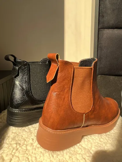 نیم بوت کلاسیک دو کش زنانه کد 1815