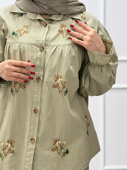 شومیز مانتویی گلاب