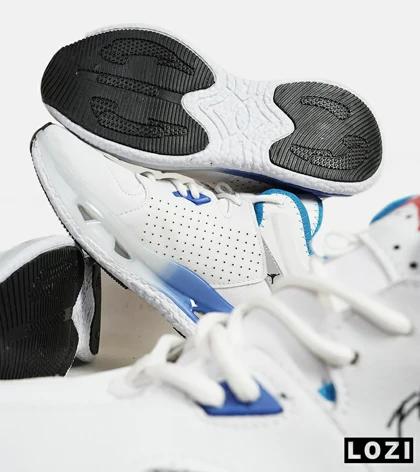 کفش کتانی ساق‌دار سفید آبی مردانه Nike air jordan 23
