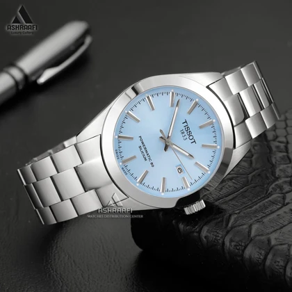 ساعت تیسوت صفحه آبی Tissot Powermatic 80 Silicium SB22