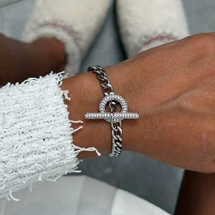 دستبند استیل زنانه دیوید یورمن کد 878