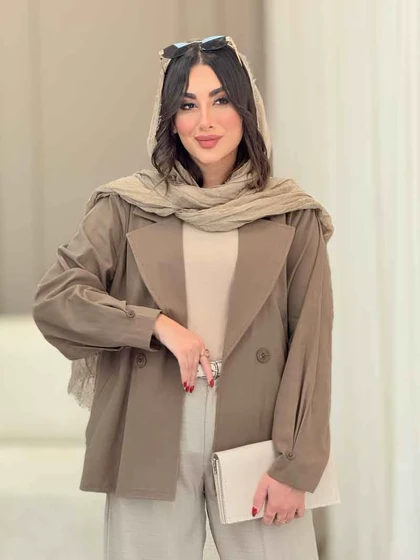 مانتو آستین پیله دو دکمه سامینا