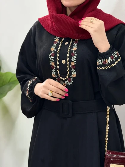 پیراهن مانتویی گلدوزی آیسو فریماه