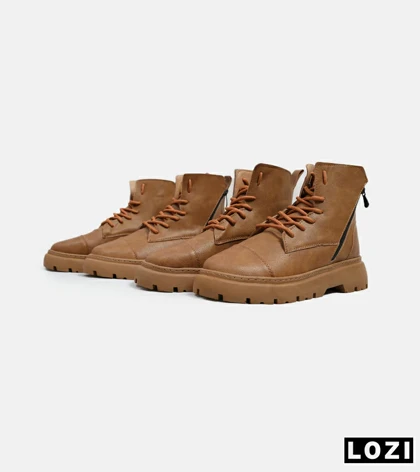 نیم بوت چرمی مردانه قهوه ای Timberland