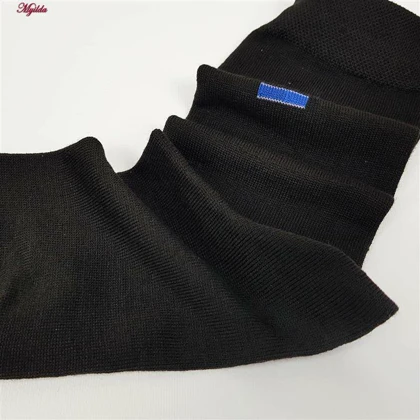جوراب مردانه مشکی ماییلدا کد 00 ساده بسته 3 عددی
