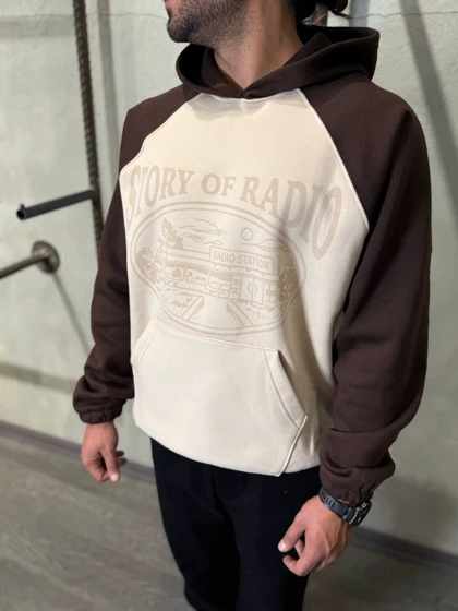 هودی باکسی دو رنگ