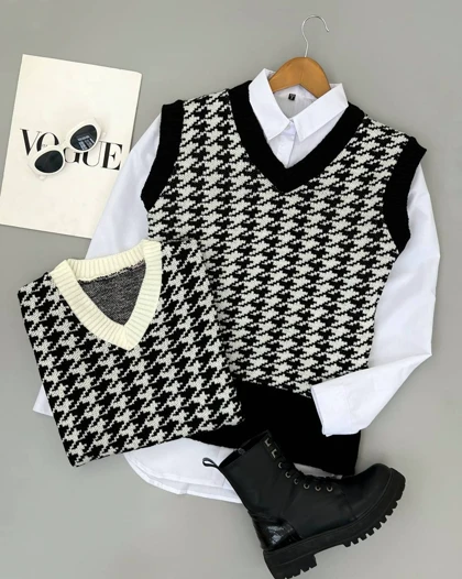 جلیقه بافت پیچازی کد 4226