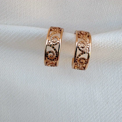 گوشواره حلقه‌ای طرح مینیاتوری ژوپینگ