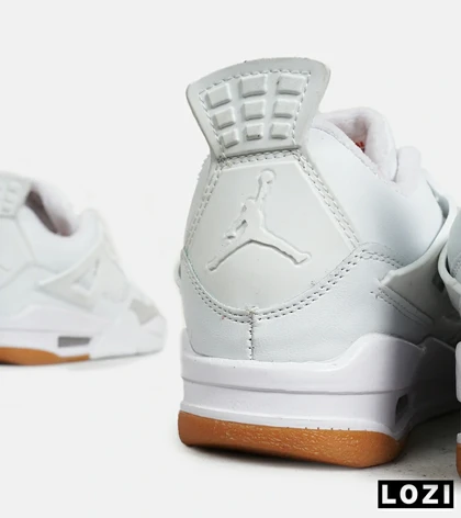 کتانی ساق‌دار بزرگ پا سفید Nike air jordan 4 مدل 8940