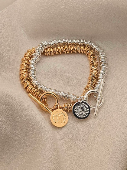 دستبند واشری آویز سکه