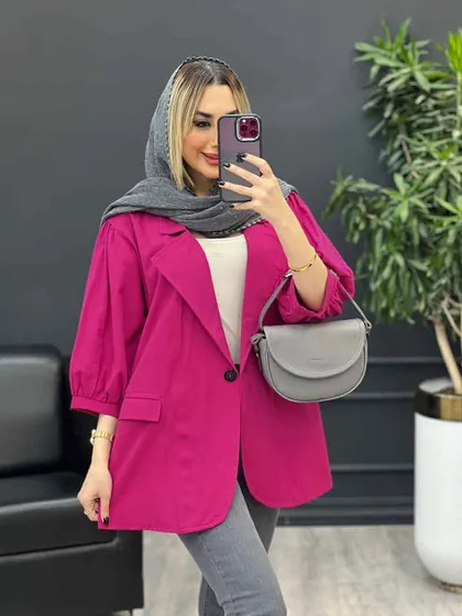 مانتو لینن تک دکمه