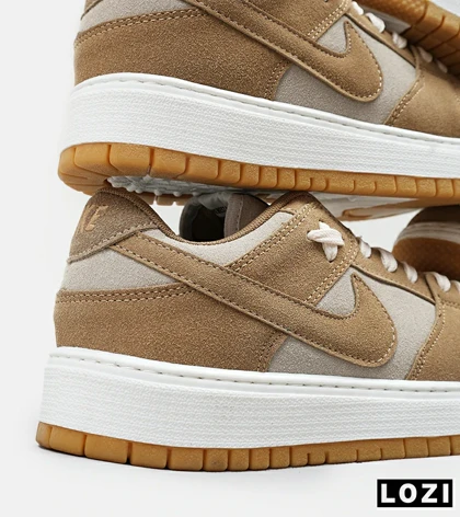 کفش کتانی مردانه قهوه ای کرم نایک NIKE SB