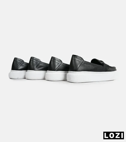 کالج مردانه مشکی سفید Bottega Veneta مدل 6998