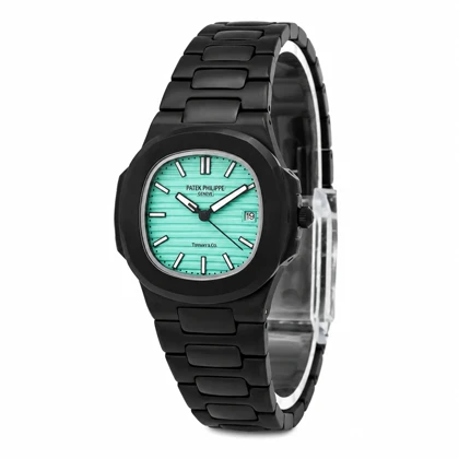 ساعت زنانه پتک فیلیپ ناتیلوس مدل Patek 7241-L صفحه مشکی تیفانی