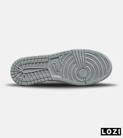 کفش کتانی مردانه و زنانه ساق‌دار سفید قهوه ای NIKE jordan 1 مدل 8480