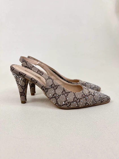 کفش پاشنه‌دار زنانه گوچی نگین‌دار GUCCI کد 1272