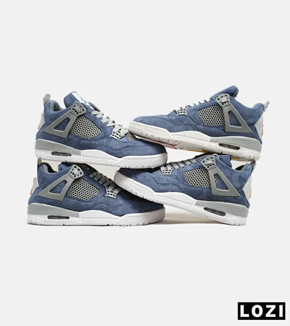 کتانی ساق‌دار مردانه آبی Nike air jordan 4