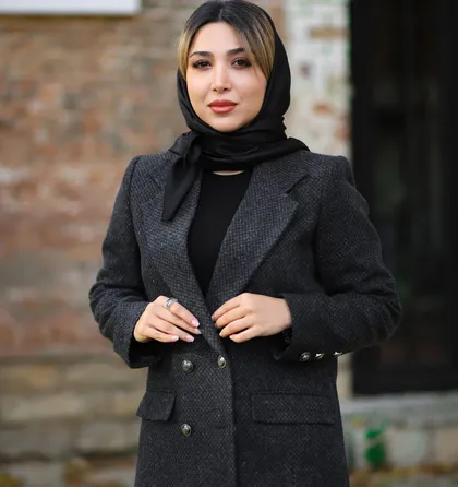 تک کت پاییزه طوسی