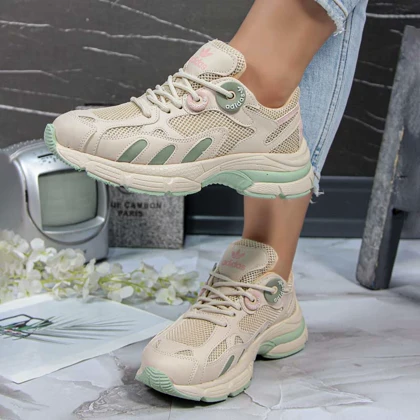 کفش و کتانی زنانه مدل آدیداس ADIDAS رنگ کرم سبز