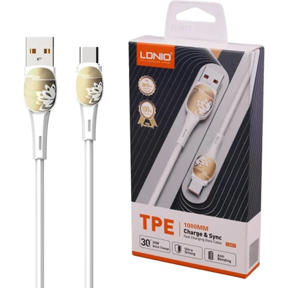 کابل شارژ تایپ سی الدنیو LDNIO مدل LS831 توان 30 وات 1 متر