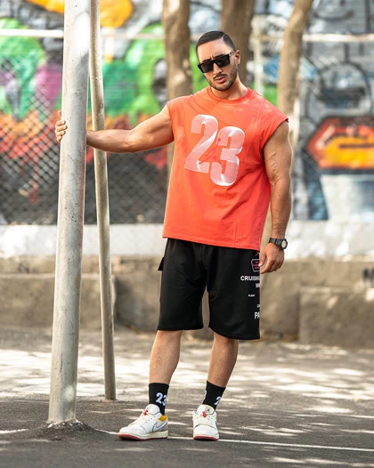 رکابی ورزشی وست JORDAN 23 نارنجی