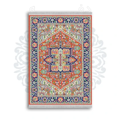 *جدید* فرشینه از جنس پارچه شانل مخمل ترک طرح فانتزی برند دفه کد 1665