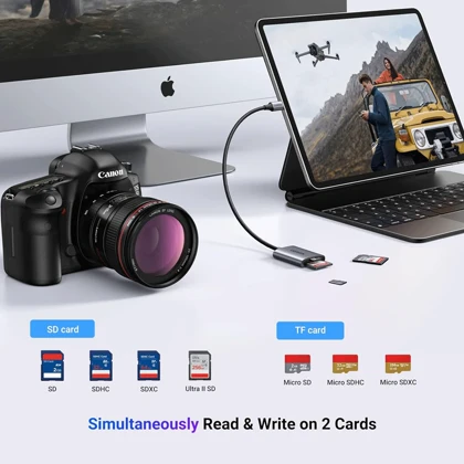 کارت‌خوان تایپ‌سی آلومینیومی یوگرین CM401 80888
