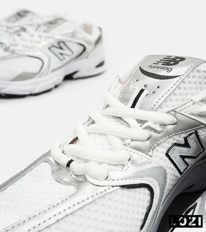 کفش کتانی بزرگپا سفید نقره ای NEW BALANCE 530 مدل 4872