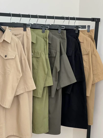 ست کت و دامن کتان کد 3244