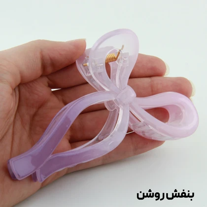 کلیپس دخترانه مدل پاپیون دنباله دار دو رنگ