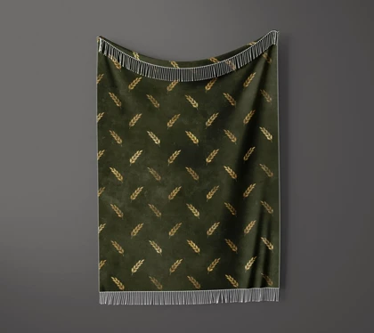 شال مبل ریش دار sofa shawl 342
