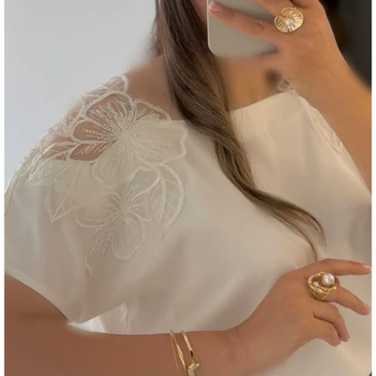 تاپ مجلسی زنانه مدل گلی