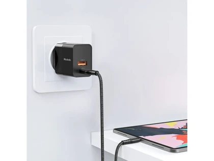 شارژر دیواری 2 پورت 20 وات به‌همراه کابل تایپ‌سی به لایتنینگ مک‌دودو MCDODO CH-1952 Hydrogen Series 20W Charger + Type-C to Lightning Cable