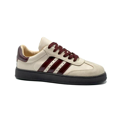 کفش و کتانی زنانه و دخترانه مدل آدیداس سامبا ADIDAS_SAMBA رنگ کرم زرشکی