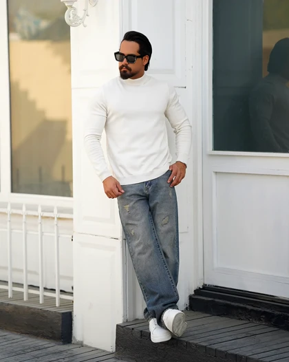 بافت یقه 5سانت مردانه