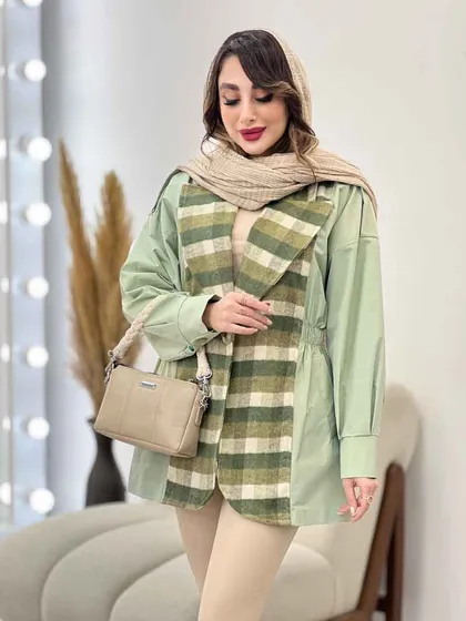 بارانی ترکیبی بغل کش