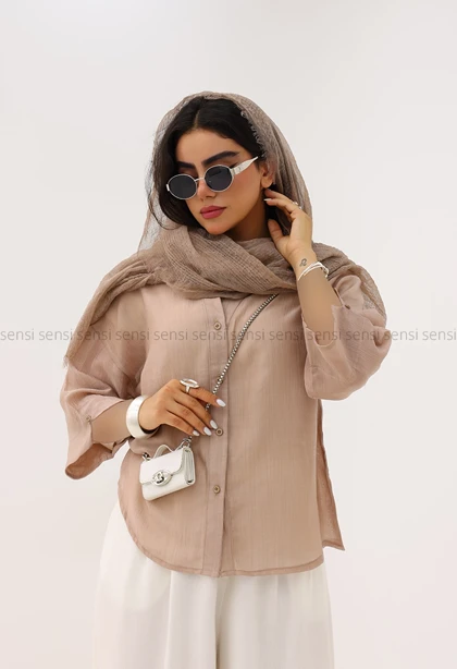 شومیز زنانه شیشه ای اسنو کد1006087