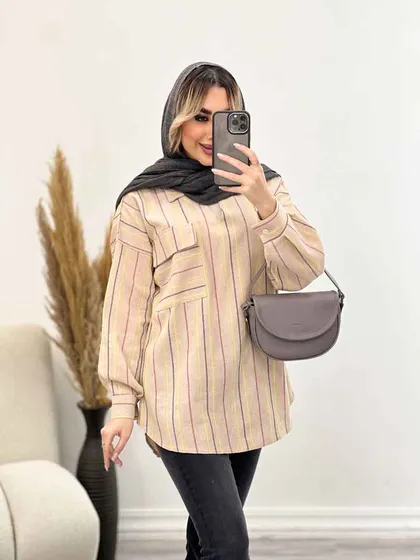 مانتو شومیزی راه راه
