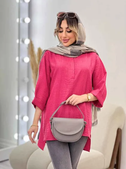 مانتو جلو بسته دکمه مخفی