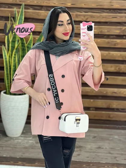 مانتو لینن هشت دکمه