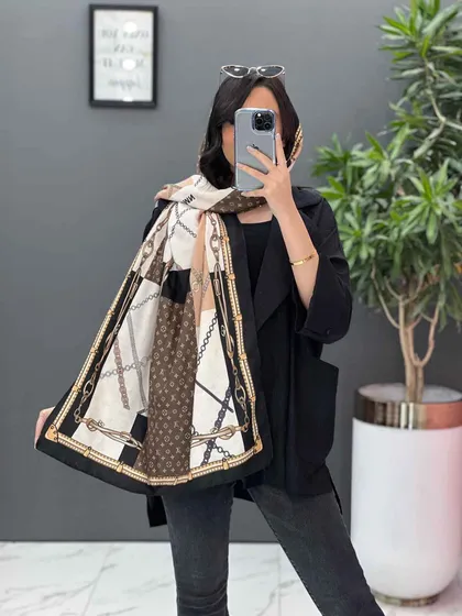 شال طرح زنجیر LV