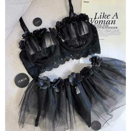 لباس زیر زنانه سه تکه فانتزی نیکسون (Nickson)