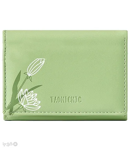کیف پول زنانه تاشو دکمه دار Taomicmic تائومیک میک طرح شاخه گل