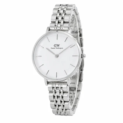 ساعت زنانه دنیل ولینگتون نقره‌ای صفحه سفید مدیوم مدل DW-4889-32-L